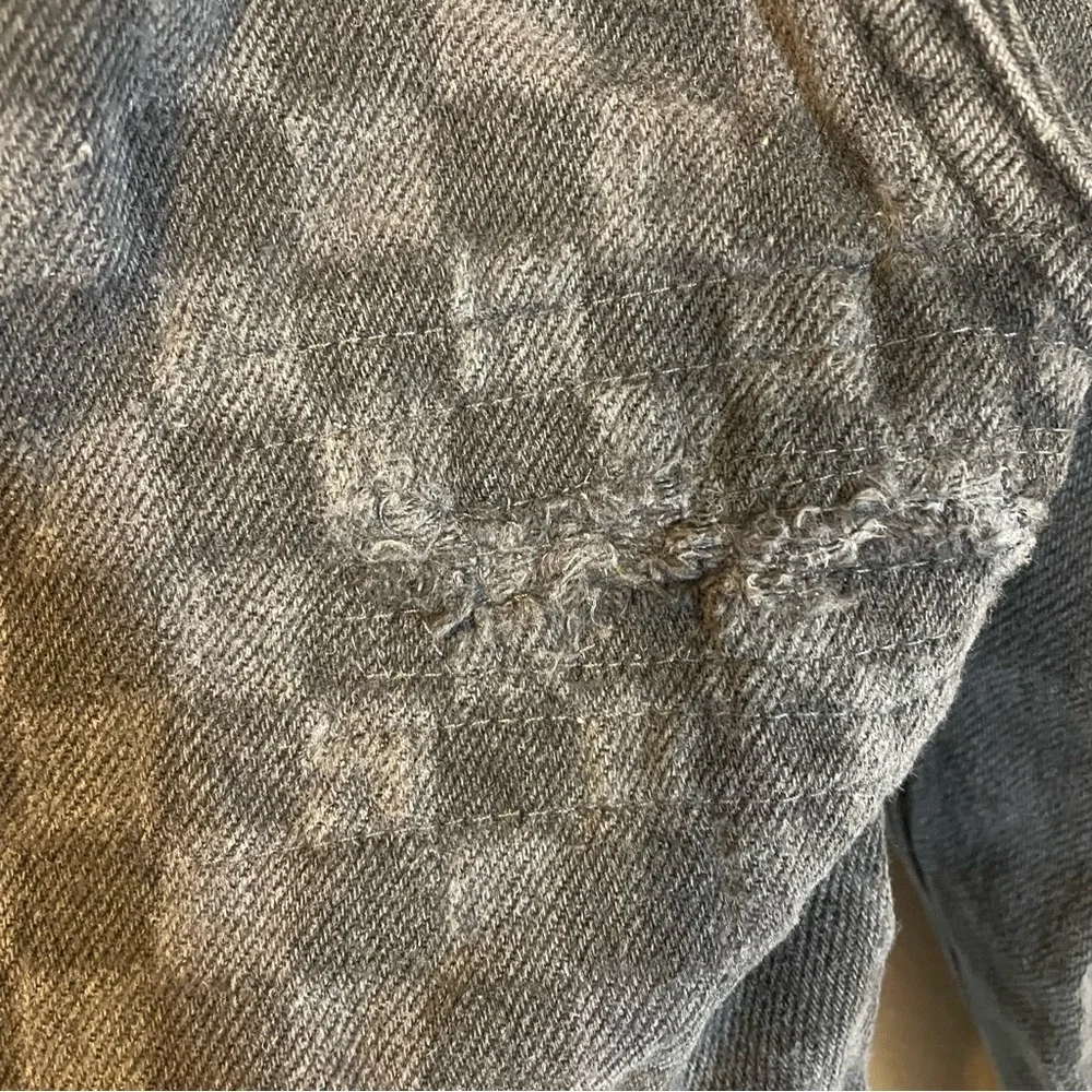 Cynthia Shadow Checker High Rise StraightJeans . Size 24 (US 0/00). Repaired.